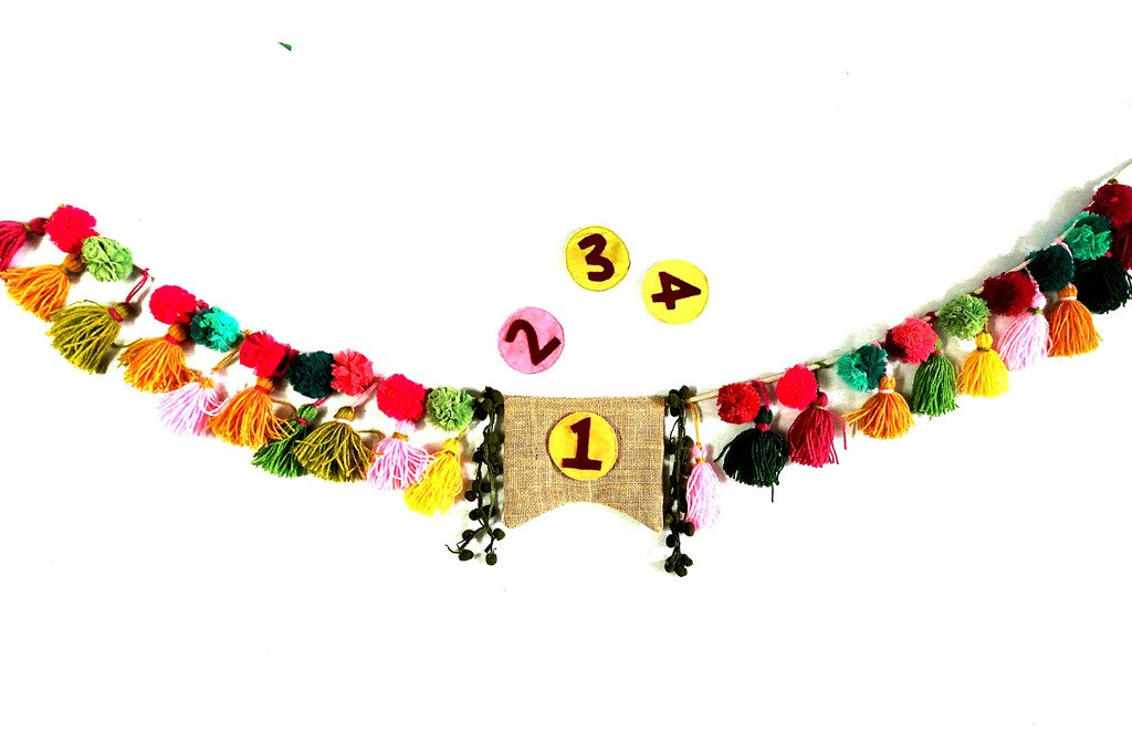Upcycled Zero-Waste Birthday Party Streamer with Detachable Number Tags